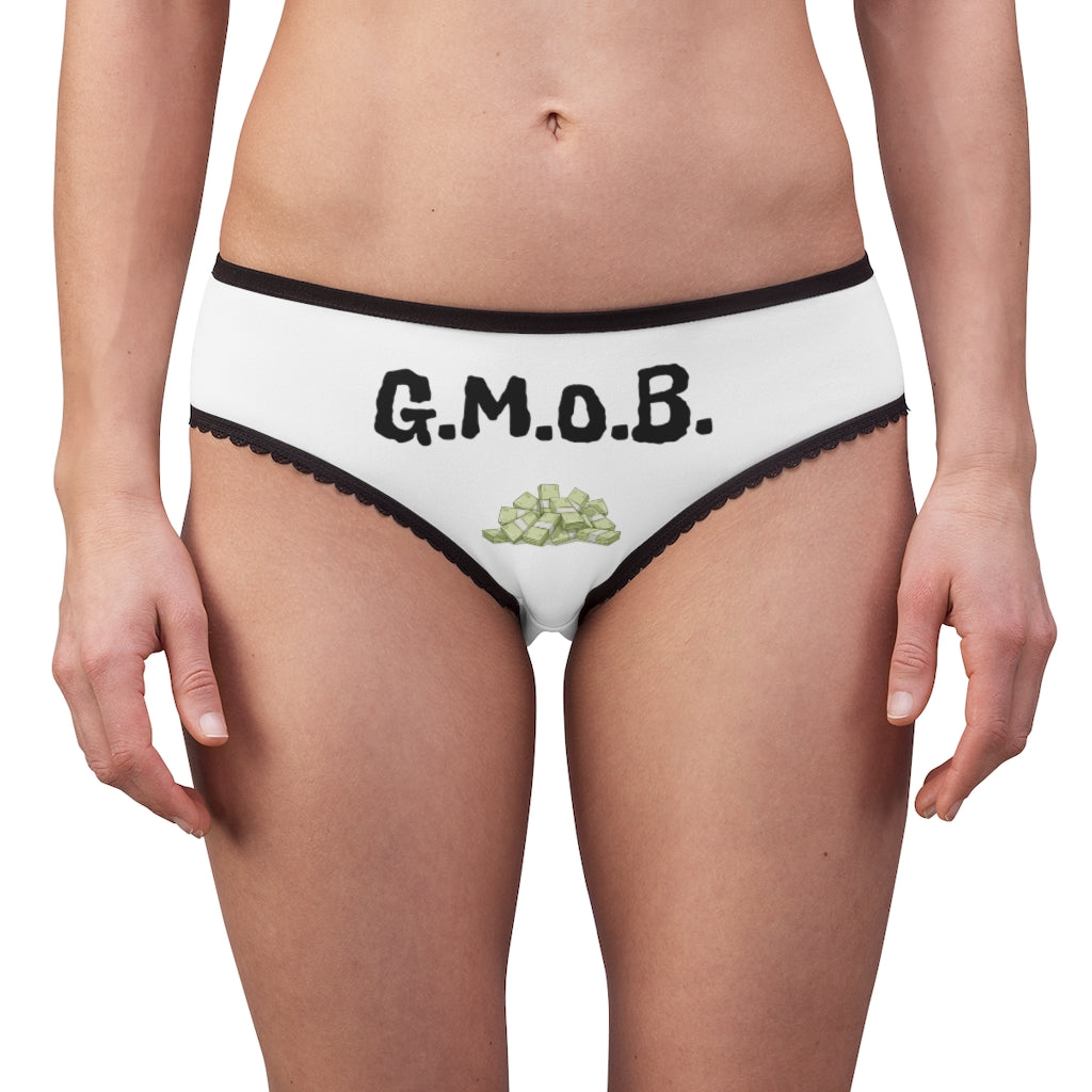 G.M.O.B. Women's Briefs (White/Black) Printify