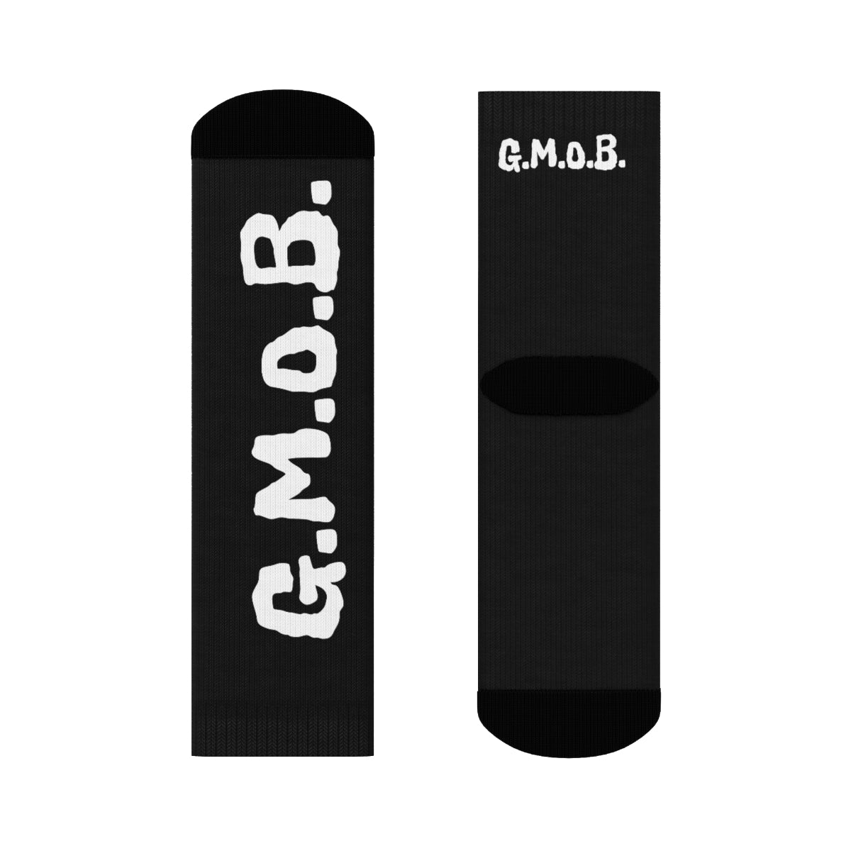 G.M.O.B. Clothing Black Crew Socks Printify