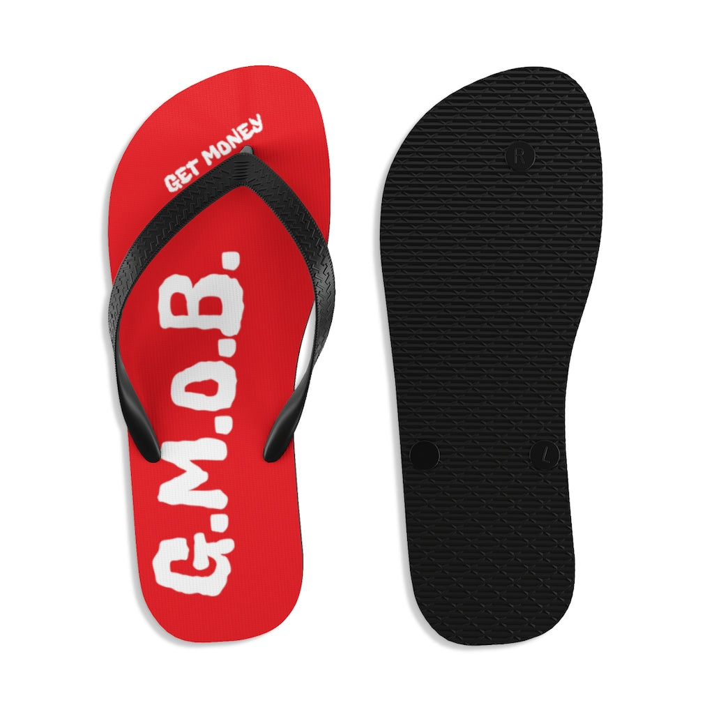 G.M.O.B. Unisex Flip-Flops (RED/WHITE) Printify