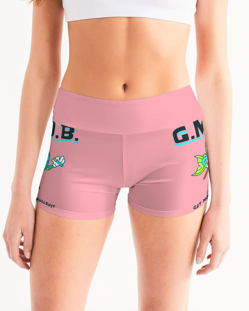 G.M.O.B. Women's Blow Fish Mid-Rise Yoga Shorts G.M.O.B HipHop Clothing