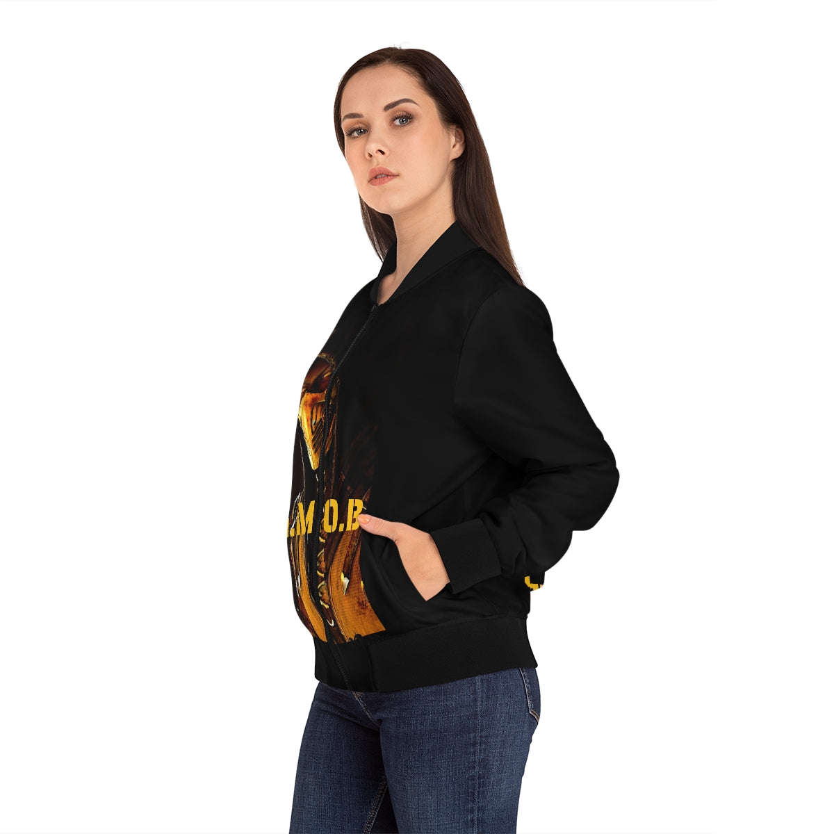 G.M.O.B. Women's Mortal Kombat Bomber Jacket Printify