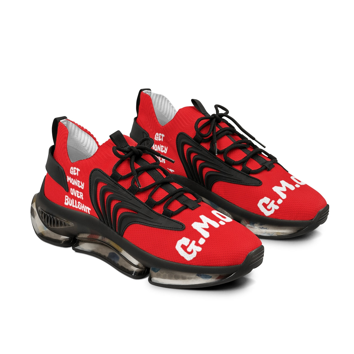 G.M.O.B. Men/Women Mesh Sports Sneakers (RED) Printify