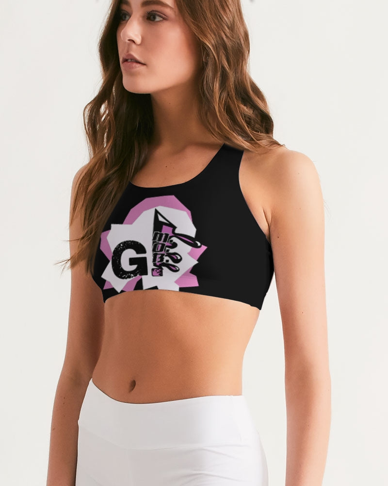 G.M.O.B. Women's Graphics Sports Bra G.M.O.B HipHop Clothing