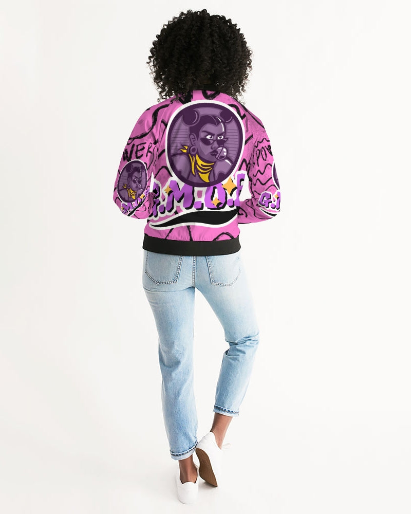 G.M.O.B. Women's Power Bomber Jacket G.M.O.B HipHop Clothing