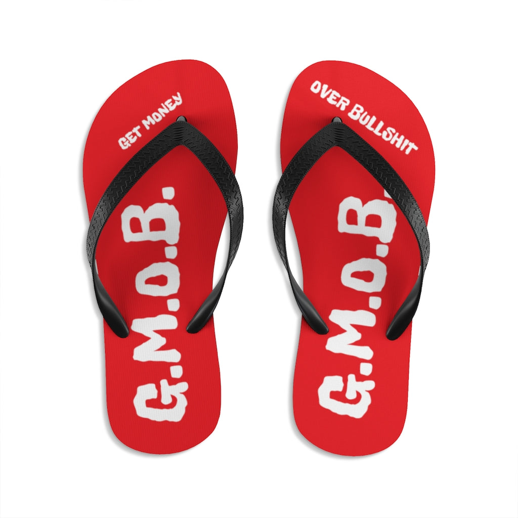 G.M.O.B. Unisex Flip-Flops (RED/WHITE) Printify