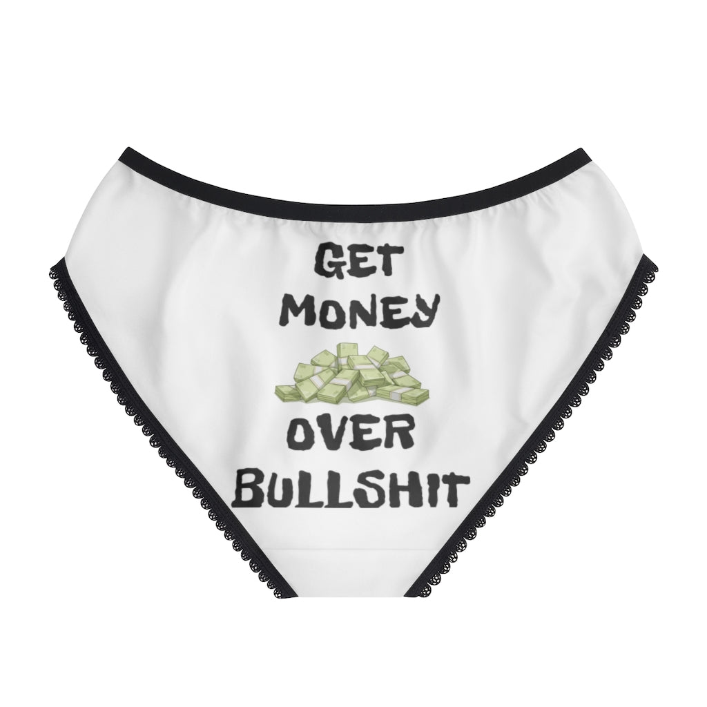 G.M.O.B. Women's Briefs (White/Black) Printify