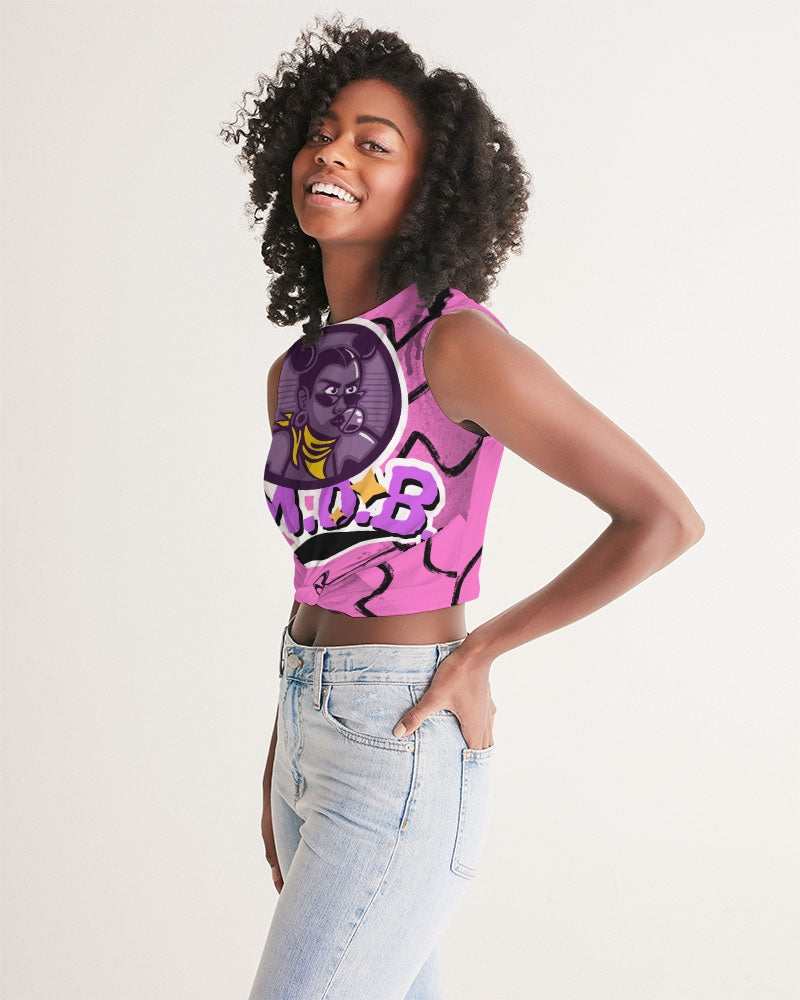 G.M.O.B.  Women's Power Twist-Front Tank G.M.O.B HipHop Clothing