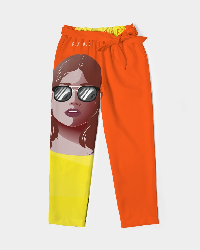 G.M.O.B. Women's Sunflower Belted Tapered Pants G.M.O.B HipHop Clothing