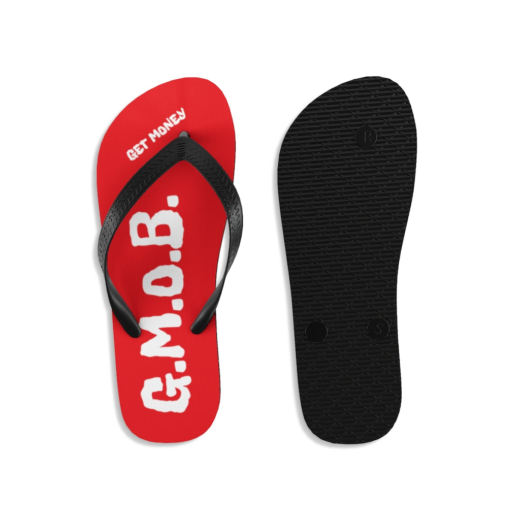 G.M.O.B. Unisex Flip-Flops (RED/WHITE) Printify