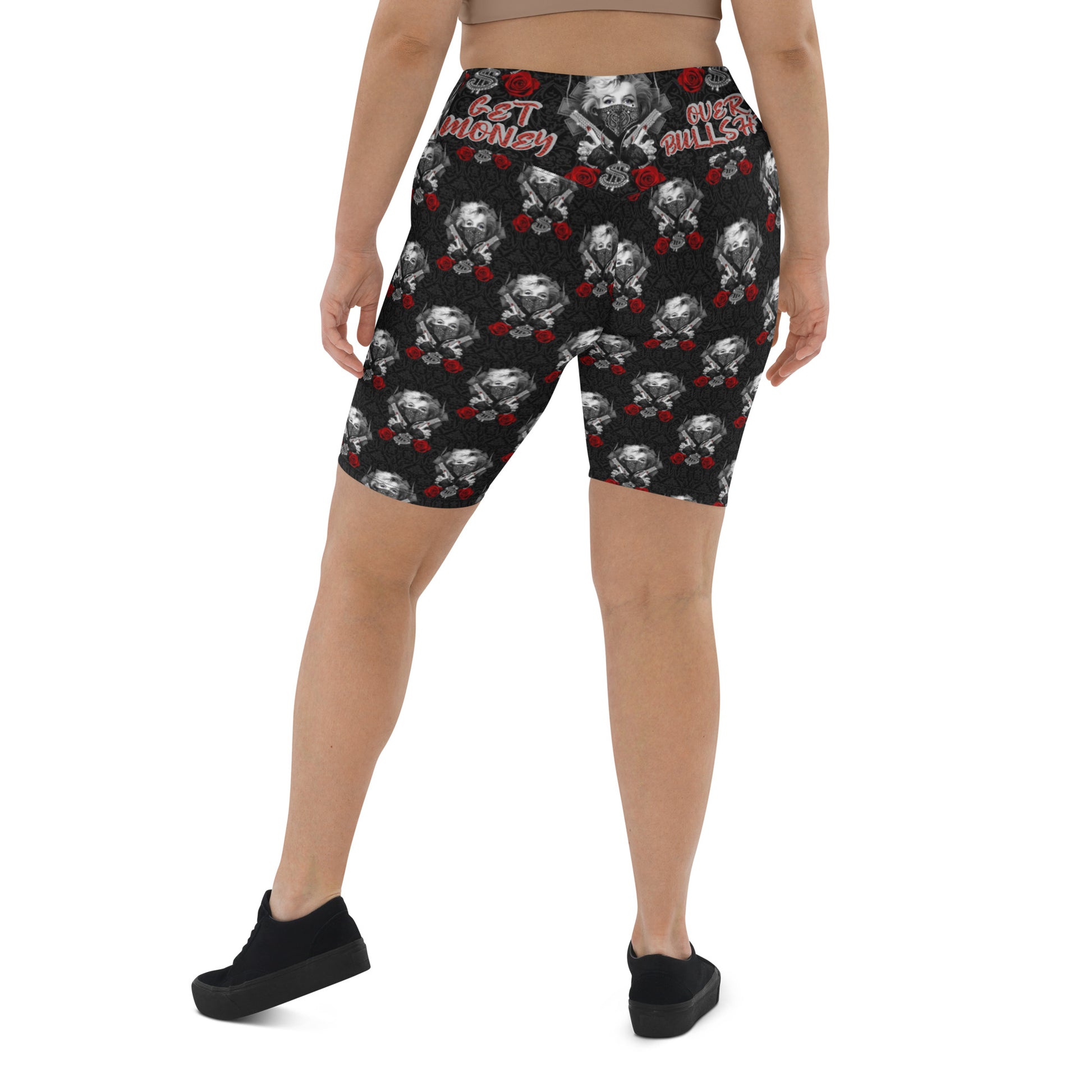 G.M.O.B. Women's Marilyn Monroe Plus Sizes Biker Shorts G.M.O.B HipHop Clothing