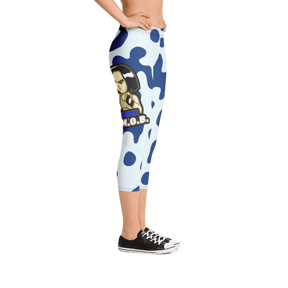 G.M.O.B. Women's MMA Athletic Capri Leggings G.M.O.B HipHop Clothing