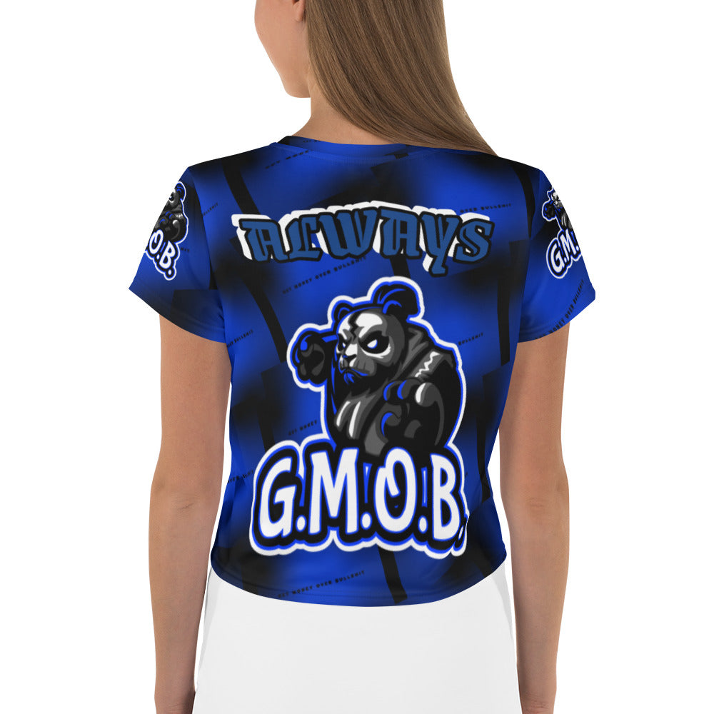 G.M.O.B. Big Bear Blue Crop Tee G.M.O.B HipHop Clothing