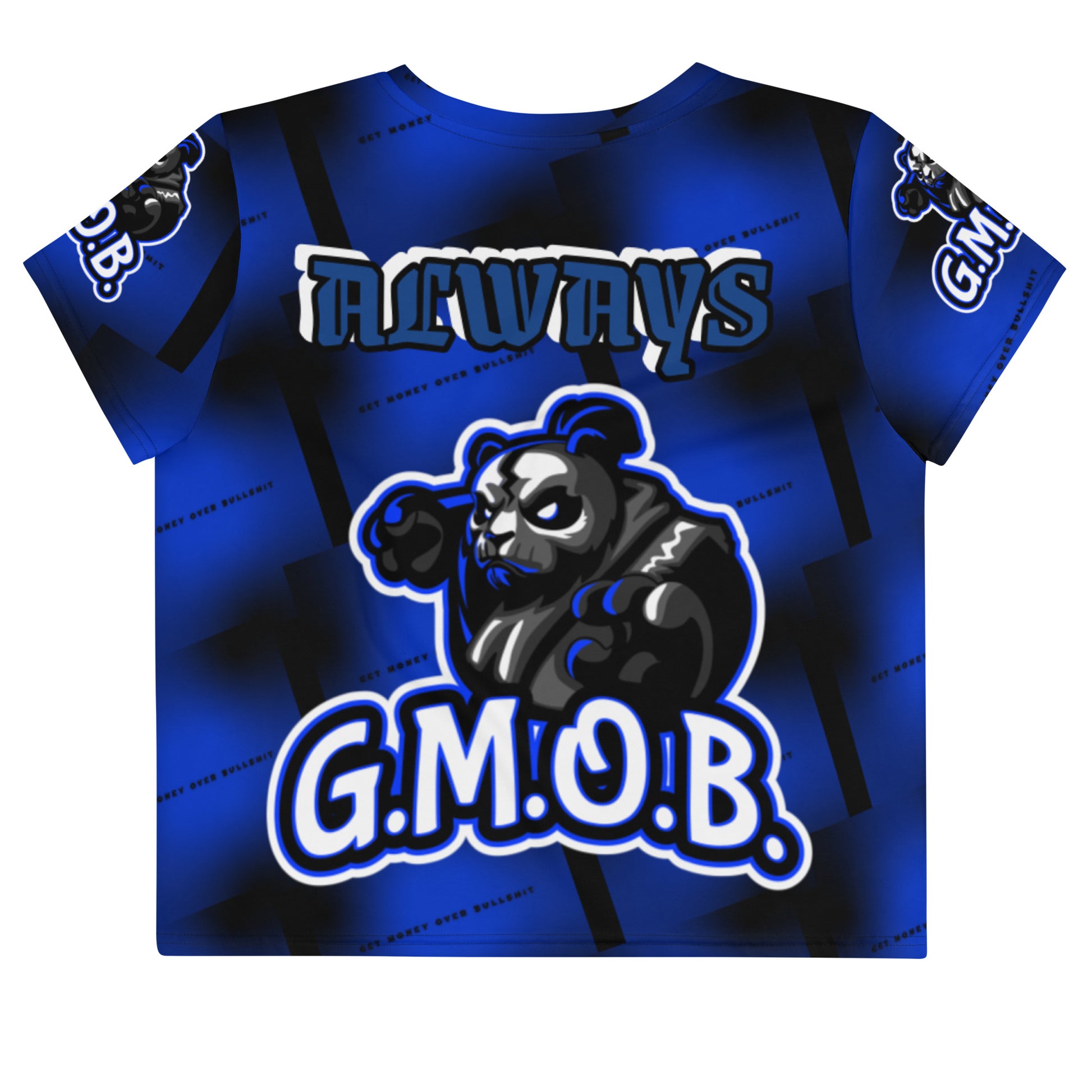 G.M.O.B. Big Bear Blue Crop Tee G.M.O.B HipHop Clothing