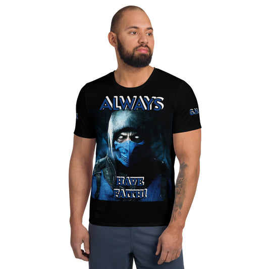 G.M.O.B. Men's Mortal Kombat Sub-Zero Athletic T-shirt G.M.O.B HipHop Clothing