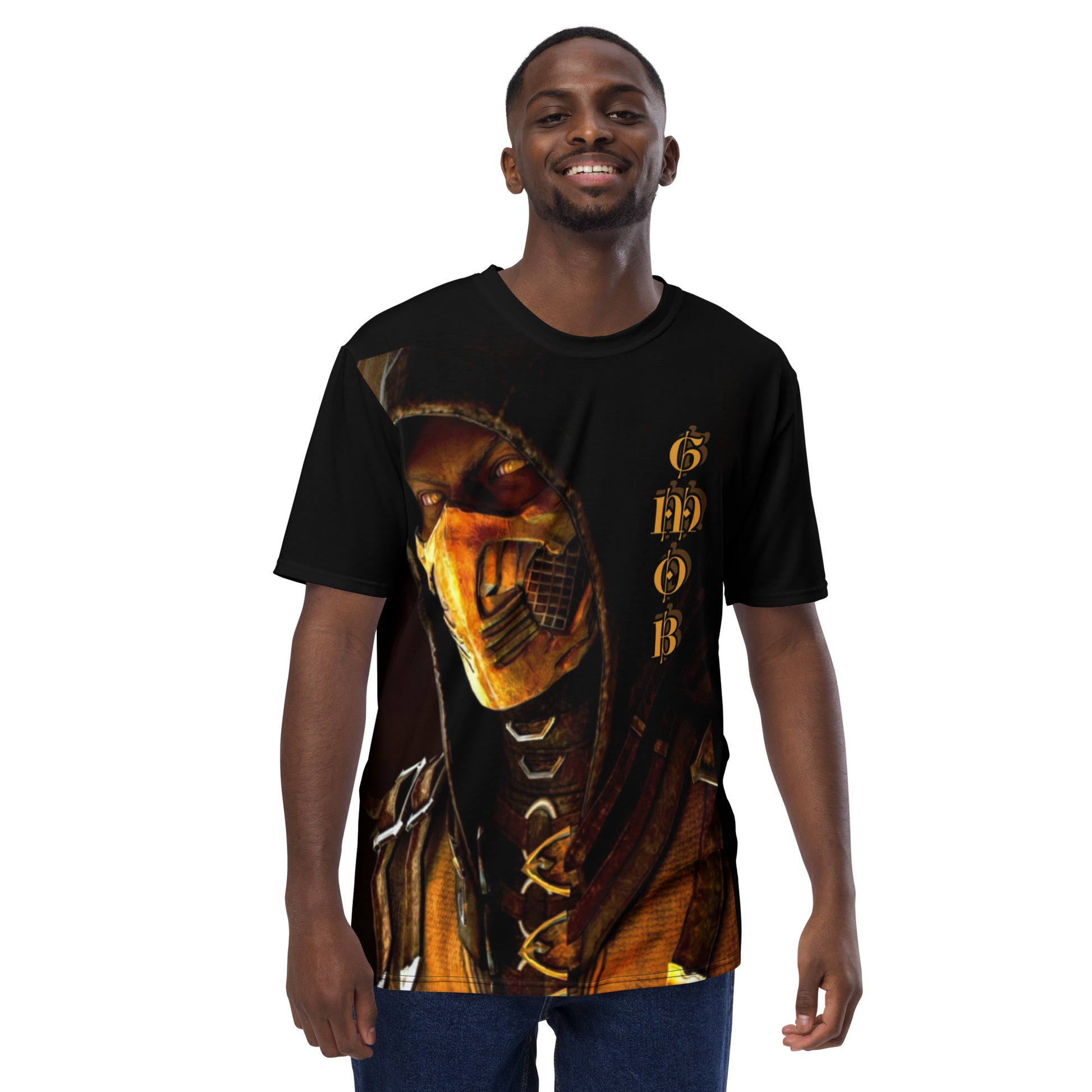 G.M.O.B. Men's Mortal Kombat Scorpion T-Shirt G.M.O.B HipHop Clothing