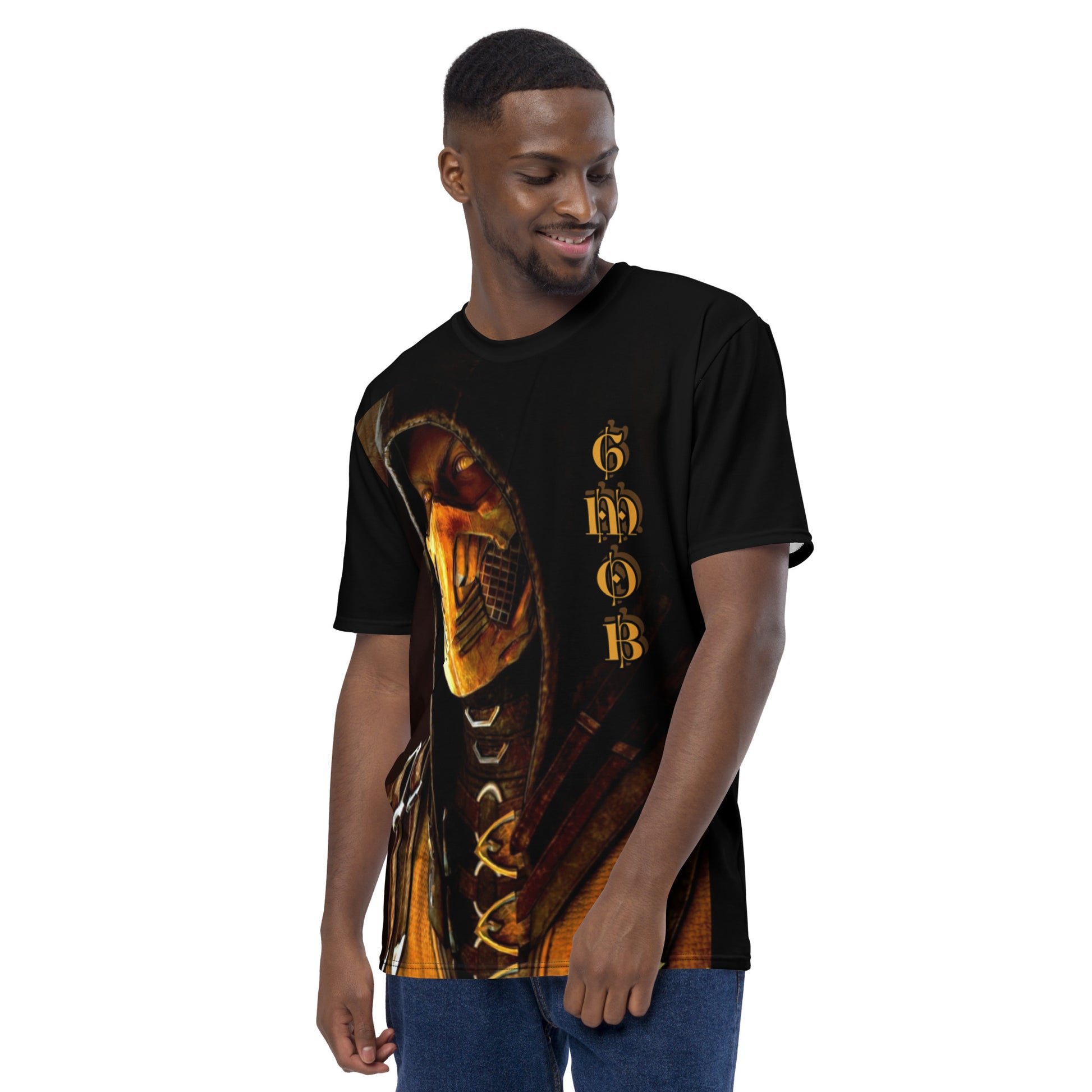 G.M.O.B. Men's Mortal Kombat Scorpion T-Shirt G.M.O.B HipHop Clothing