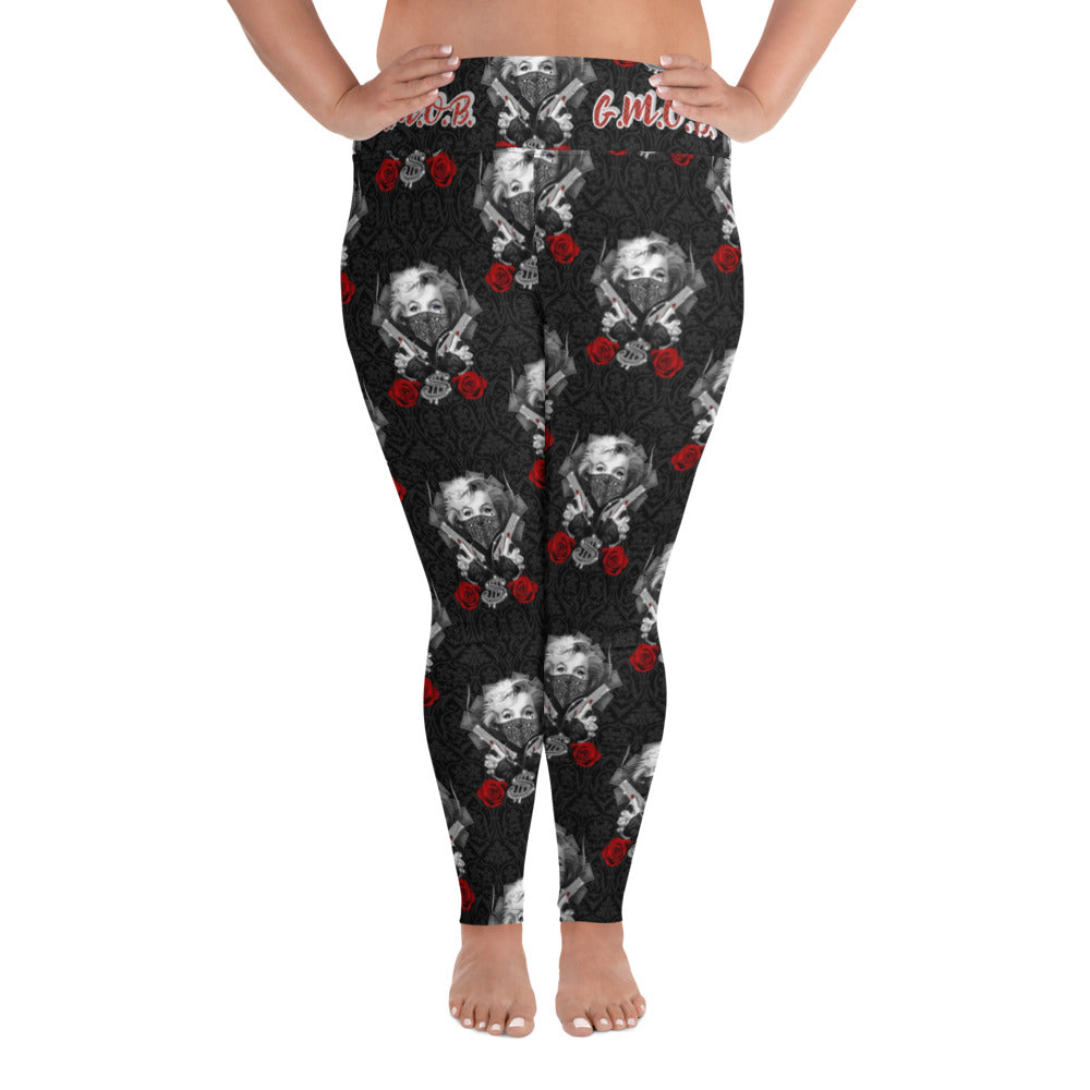 G.M.O.B. Women's Marilyn Monroe Plus Size Leggings G.M.O.B HipHop Clothing