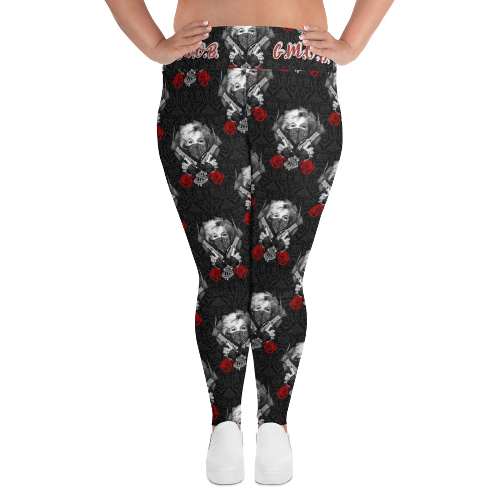 G.M.O.B. Women's Marilyn Monroe Plus Size Leggings G.M.O.B HipHop Clothing