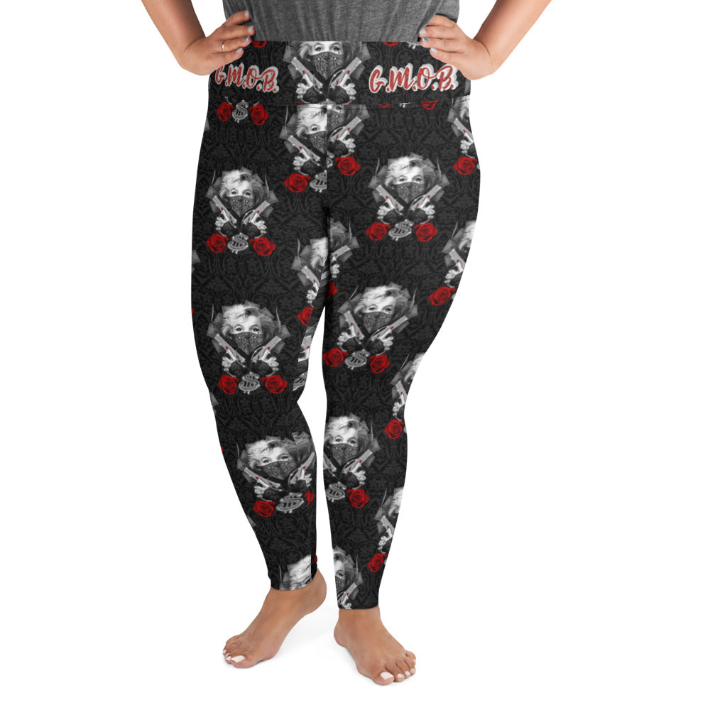 G.M.O.B. Women's Marilyn Monroe Plus Size Leggings G.M.O.B HipHop Clothing