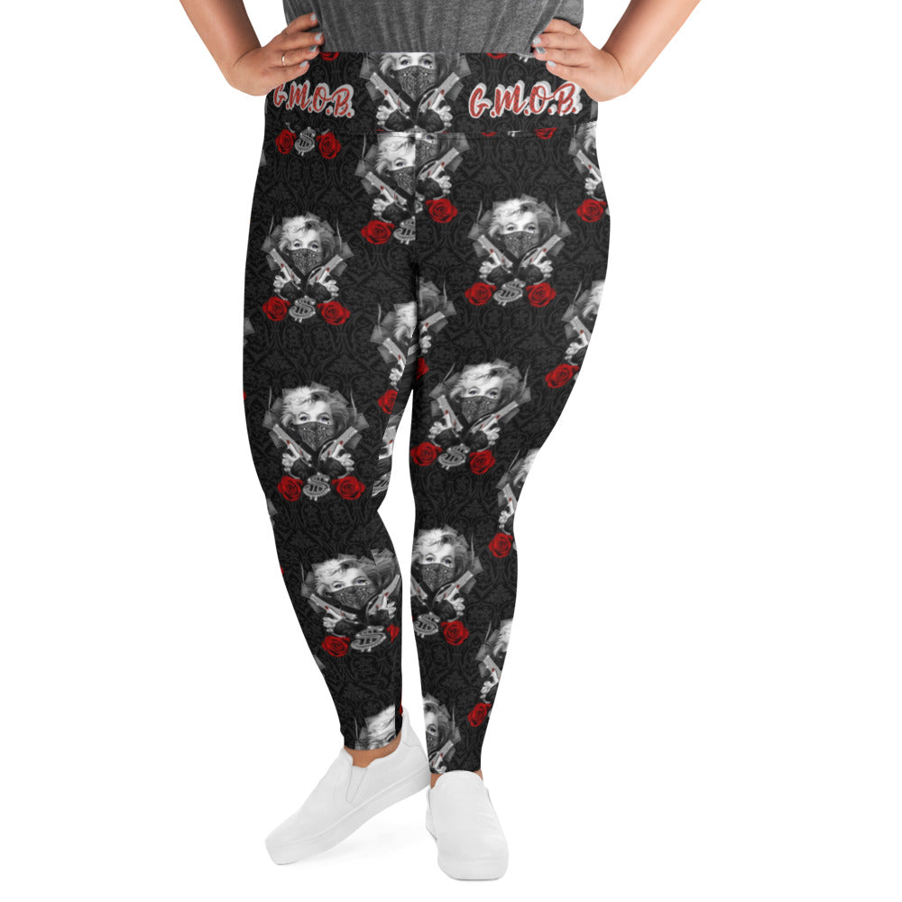 G.M.O.B. Women's Marilyn Monroe Plus Size Leggings G.M.O.B HipHop Clothing