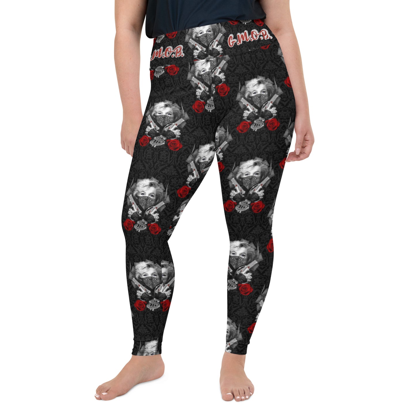 G.M.O.B. Women's Marilyn Monroe Plus Size Leggings G.M.O.B HipHop Clothing