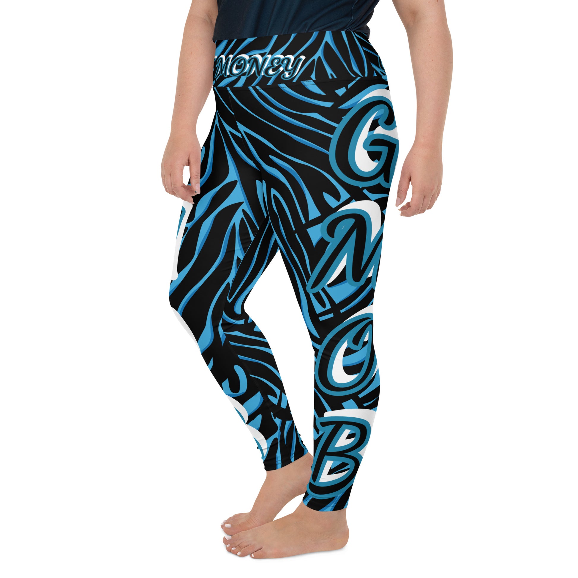 G.M.O.B. Women's True Blue Leggings G.M.O.B HipHop Clothing