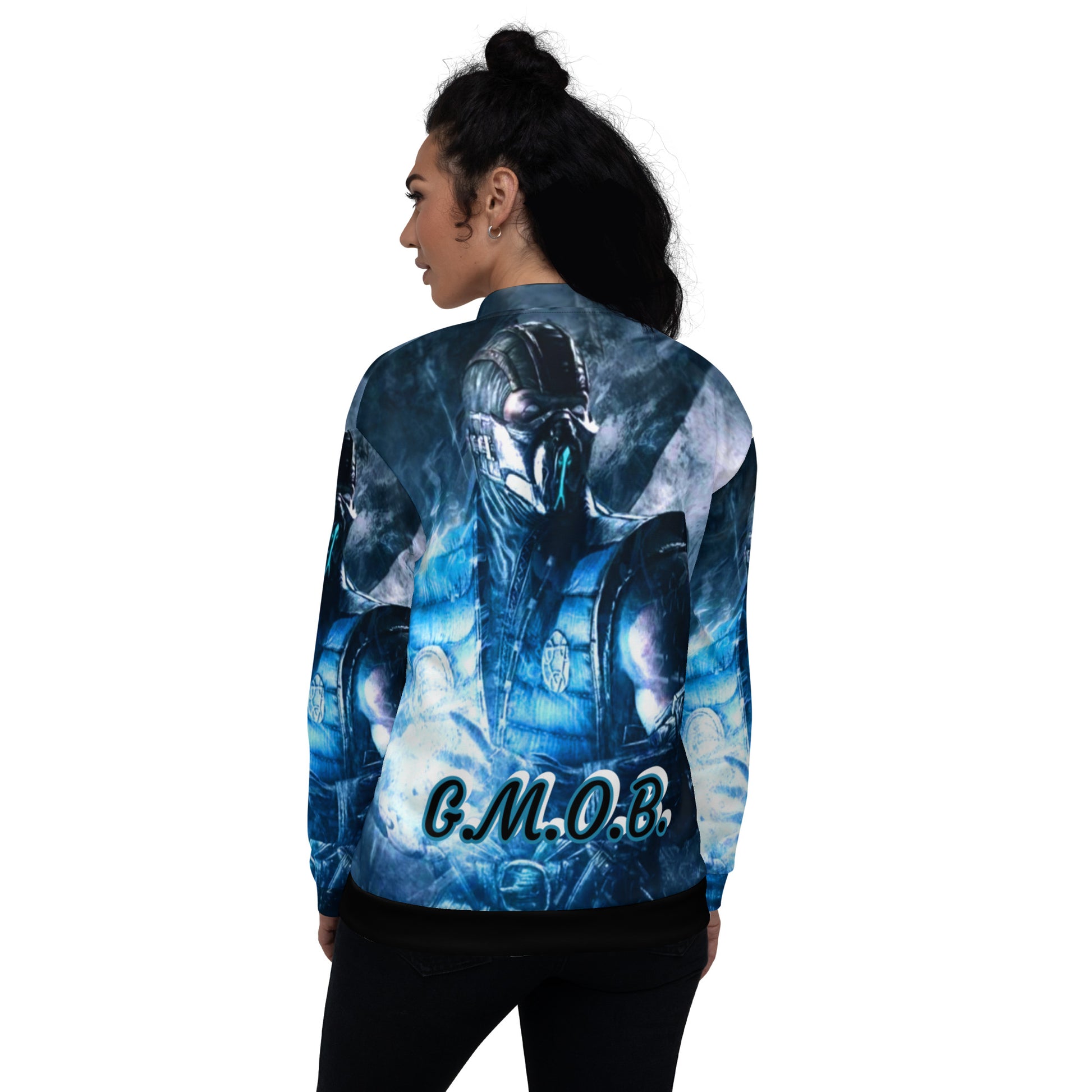 G.M.O.B. Unisex Mortal Kombat Sub-Zero Bomber Jacket G.M.O.B HipHop Clothing