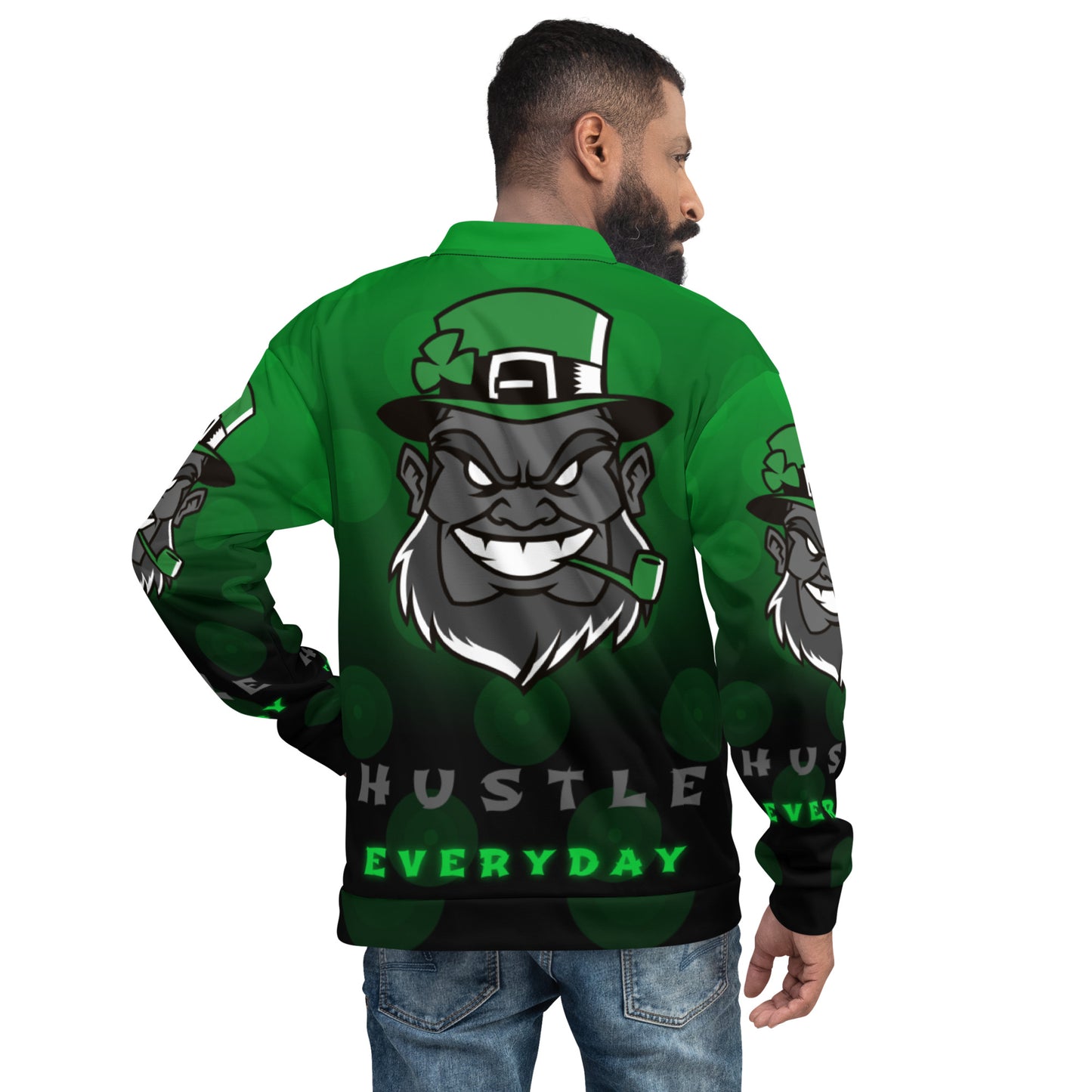 G.M.O.B. Men's Lucky Leprechaun Bomber Jacket G.M.O.B HipHop Clothing