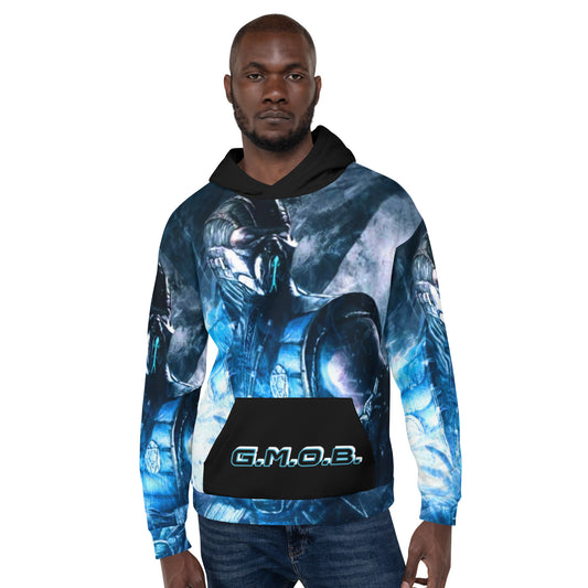 G.M.O.B. Unisex Mortal Kombat Sub-Zero Hoodie G.M.O.B HipHop Clothing