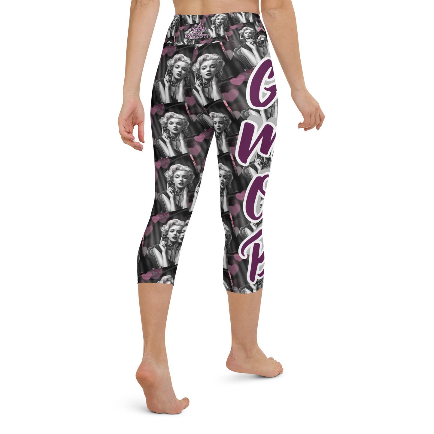 G.M.O.B. Women's Marilyn Monroe Yoga Capri Leggings G.M.O.B HipHop Clothing