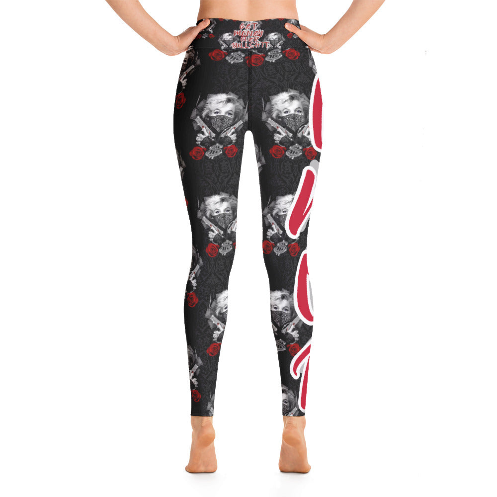 G.M.O.B. Women's Marilyn Monroe's Yoga Leggings G.M.O.B HipHop Clothing