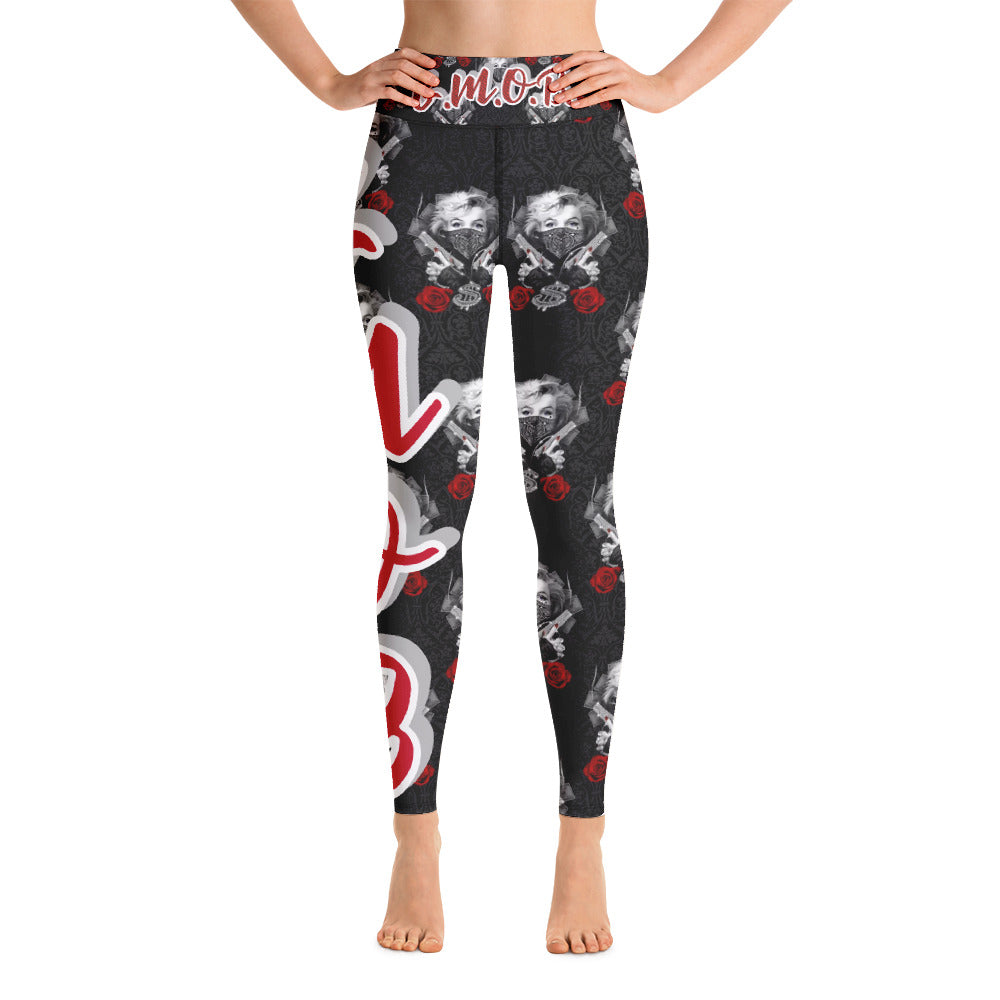 G.M.O.B. Women's Marilyn Monroe's Yoga Leggings G.M.O.B HipHop Clothing