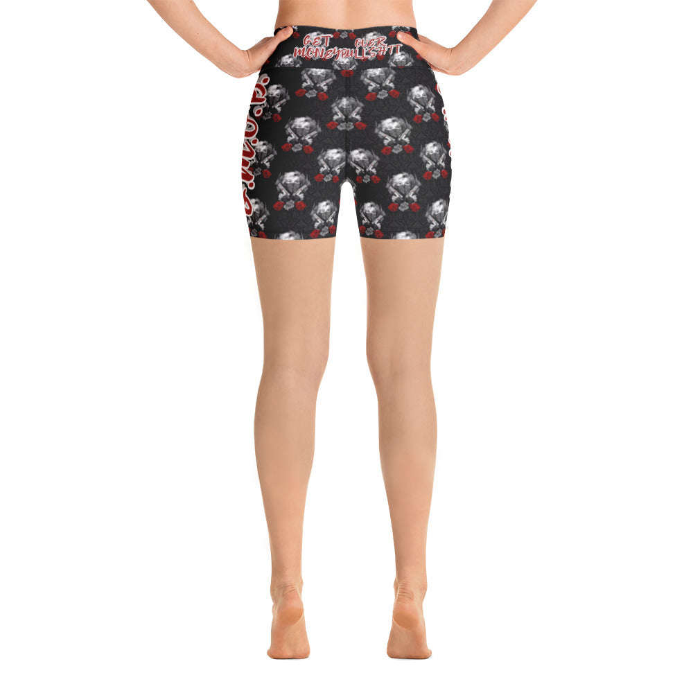 G.M.O.B. Women's Marilyn Monroe Yoga Shorts G.M.O.B HipHop Clothing