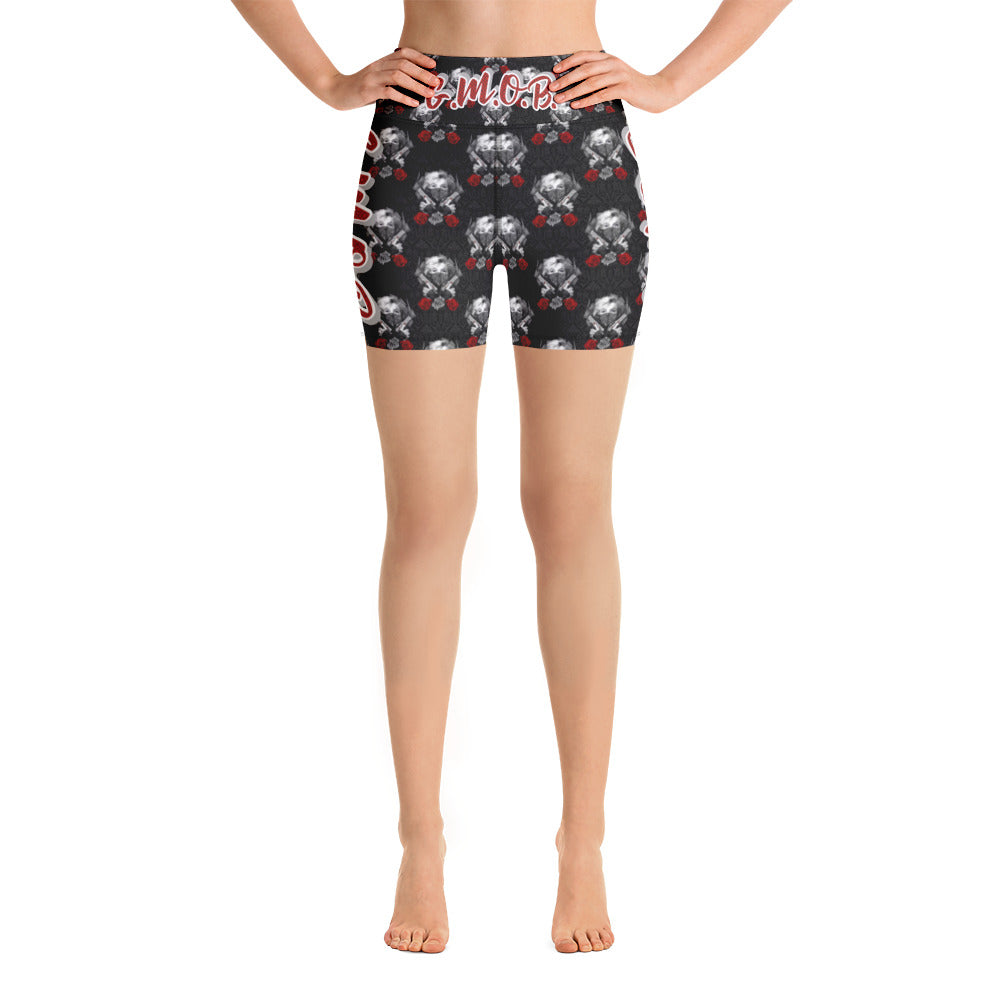 G.M.O.B. Women's Marilyn Monroe Yoga Shorts G.M.O.B HipHop Clothing