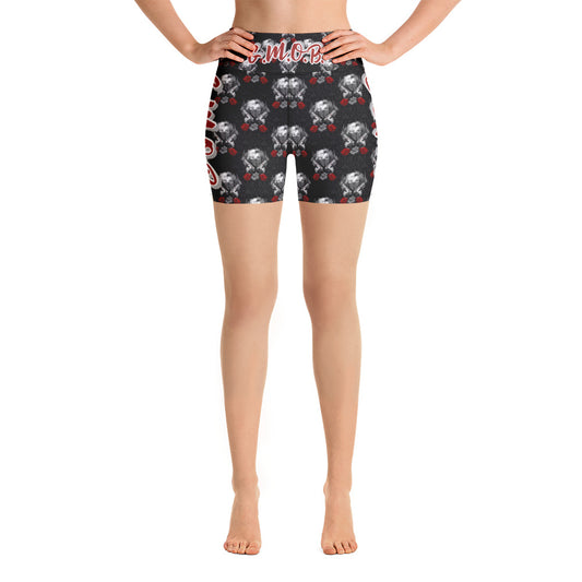 G.M.O.B. Women's Marilyn Monroe Yoga Shorts G.M.O.B HipHop Clothing