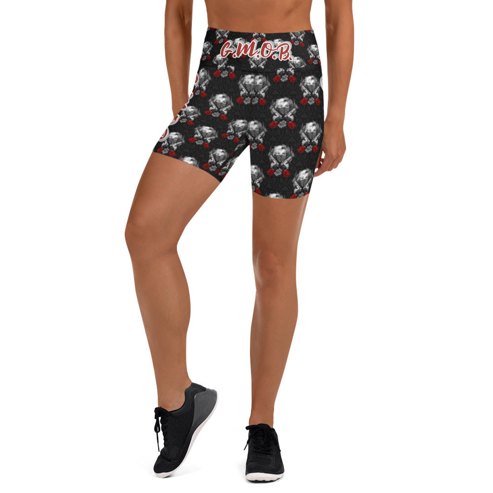 G.M.O.B. Women's Marilyn Monroe Yoga Shorts G.M.O.B HipHop Clothing