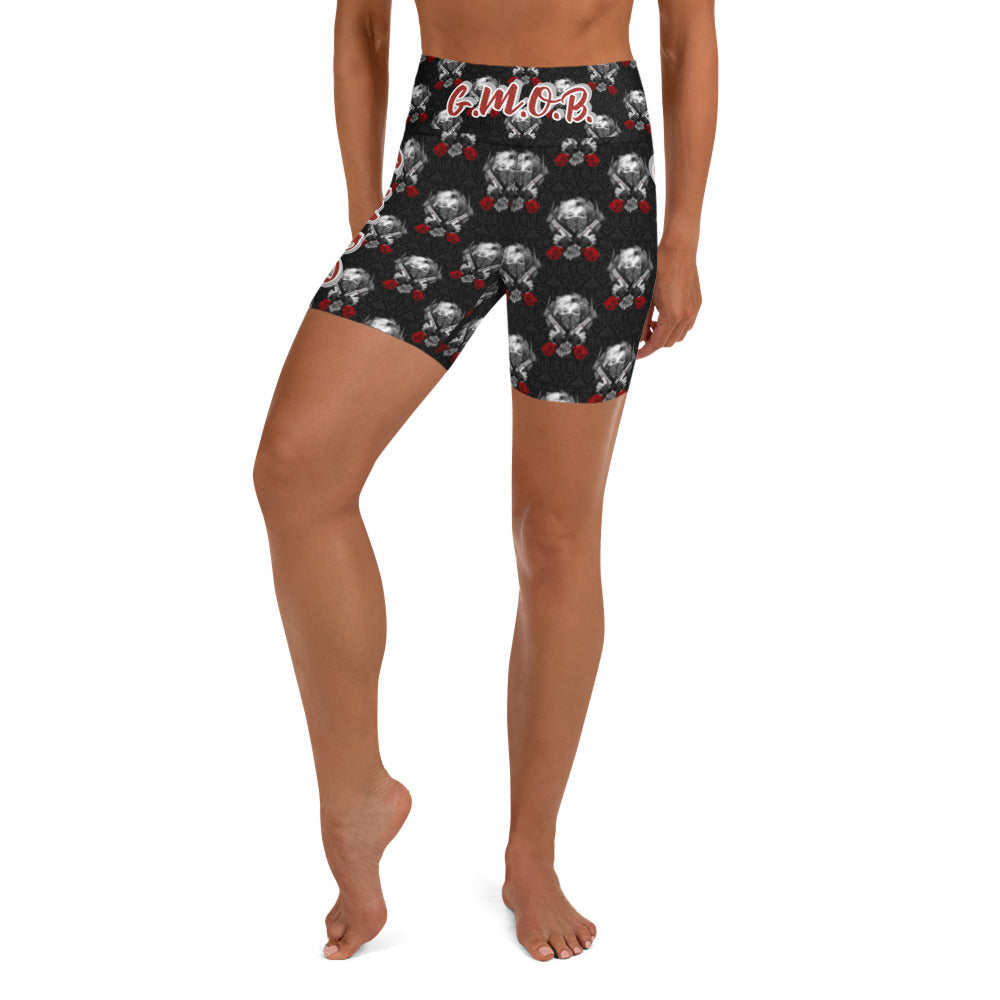 G.M.O.B. Women's Marilyn Monroe Yoga Shorts G.M.O.B HipHop Clothing