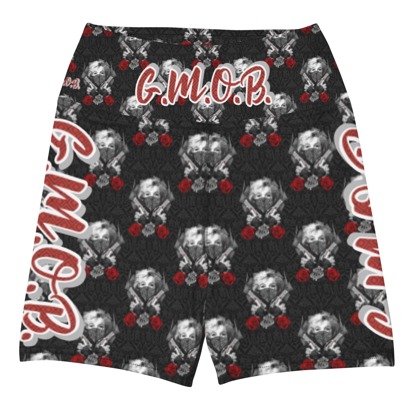 G.M.O.B. Women's Marilyn Monroe Yoga Shorts G.M.O.B HipHop Clothing