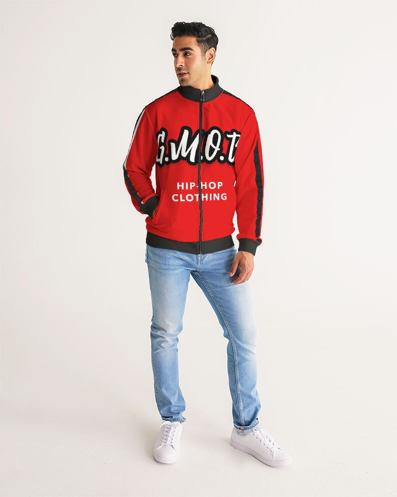 G.M.O.B. LOVE JACKET Men's Stripe-Sleeve Track Jacket G.M.O.B HipHop Clothing