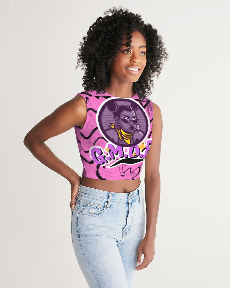 G.M.O.B.  Women's Power Twist-Front Tank G.M.O.B HipHop Clothing