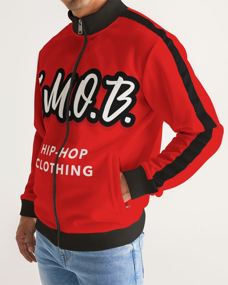 G.M.O.B. LOVE JACKET Men's Stripe-Sleeve Track Jacket G.M.O.B HipHop Clothing