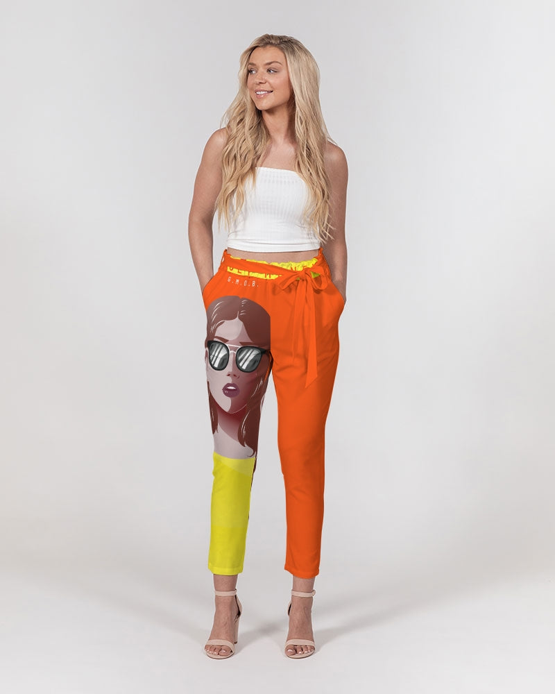 G.M.O.B. Women's Sunflower Belted Tapered Pants G.M.O.B HipHop Clothing