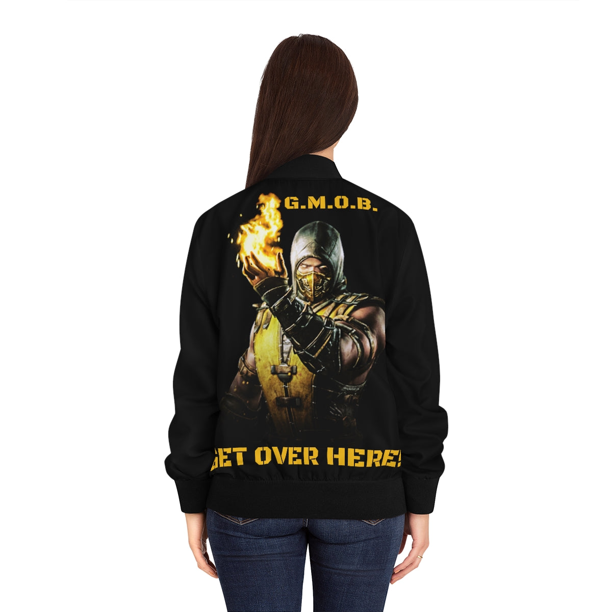 G.M.O.B. Women's Mortal Kombat Bomber Jacket Printify