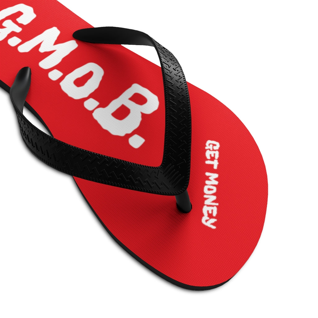 G.M.O.B. Unisex Flip-Flops (RED/WHITE) Printify