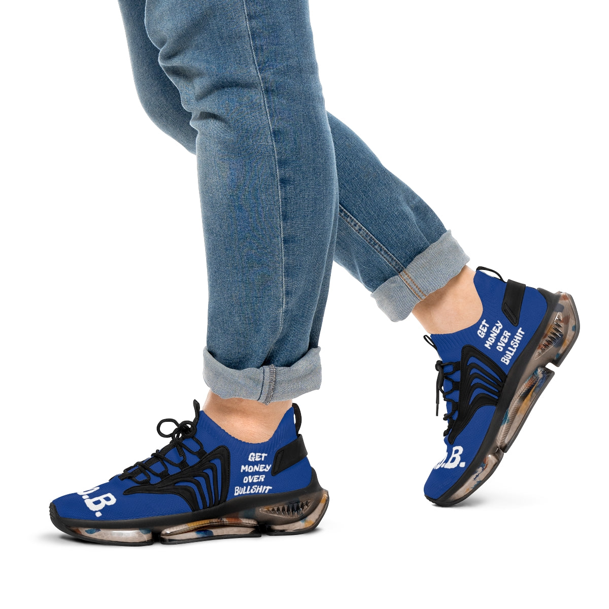 G.M.O.B. Men's & Women's Mesh Sports Sneakers (BLUE) Printify